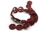20 20mm Red Peace Symbol Dyed Synthetic Turquoise Stone Beads